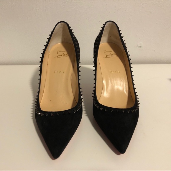 Studded Christian Louboutin suede Anjalina 85 - Picture 3 of 15